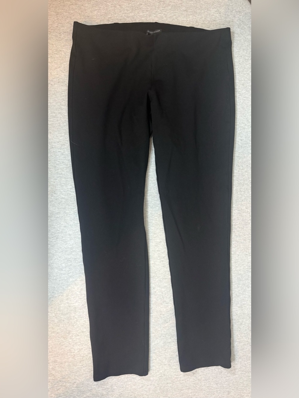 Eileen Fisher Washable Stretch Crepe Slim Pant - Black - Large - Picture 2 of 6